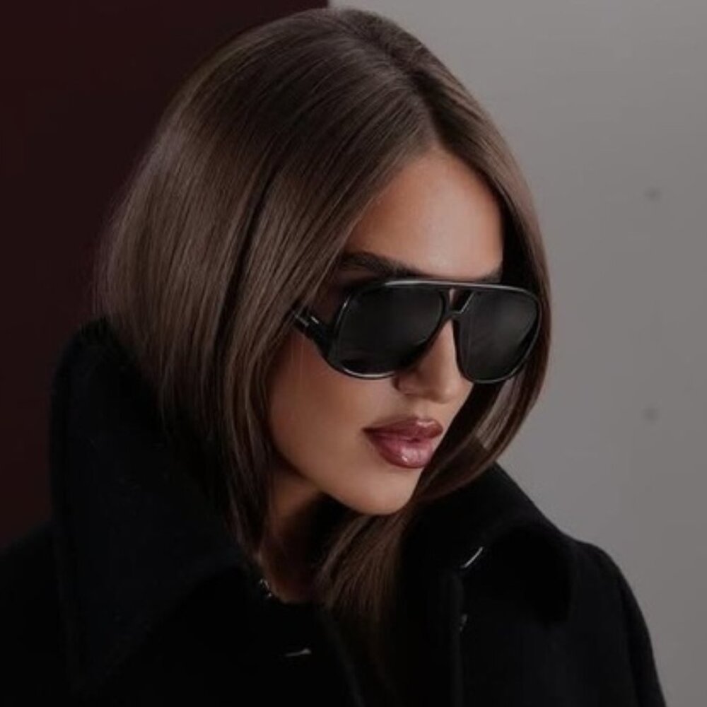 Saint Laurent Women Sunglasses Black Square SL652/F SOLACE 001 NEW AUTHENTIC - Picture 13 of 15